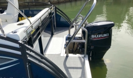 2018 JC Tritoon neptoon sport 21tt suzuki 140 blue - 13