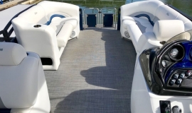 2018 JC Tritoon neptoon sport 21tt suzuki 140 blue - 4