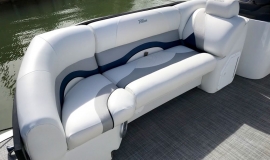 2018 JC Tritoon neptoon sport 21tt suzuki 140 blue - 6