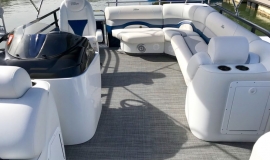 2018 JC Tritoon neptoon sport 21tt suzuki 140 blue - 7