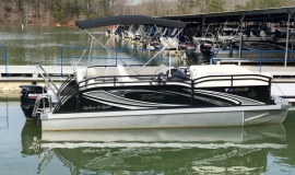 2018 JC Tritoon neptoon sport 21tt suzuki 140 black - 3