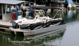 2018 jc tritoon sporttoon 24tt suzuki 250 black brown - 1