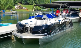 2018 JC SportToon 24TT TriToon blue black Suzuki 250SS for sale - 1