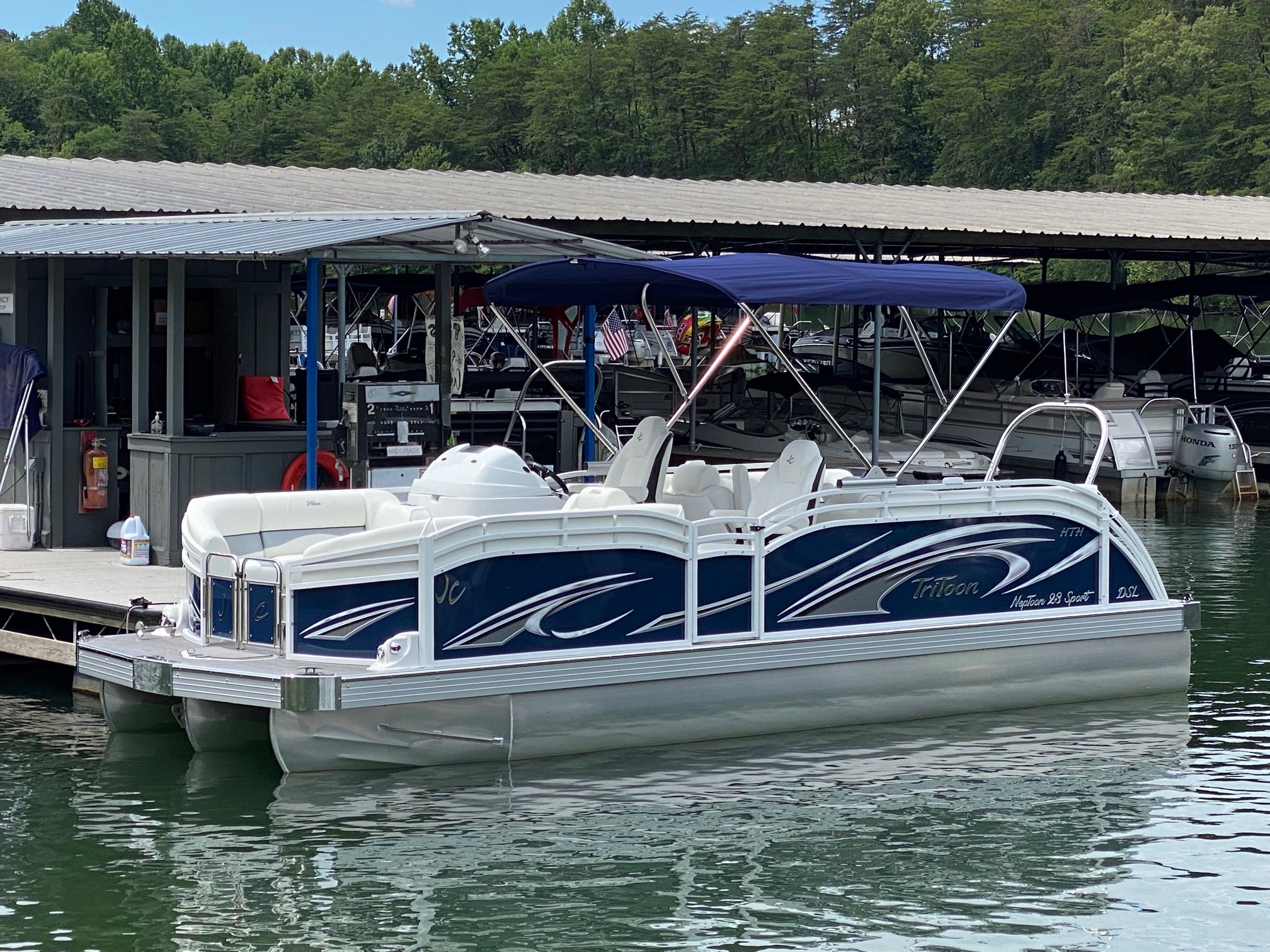 2024 JC TriToon NepToon Sport 23TT DSL Blue - Boundary Waters Marina