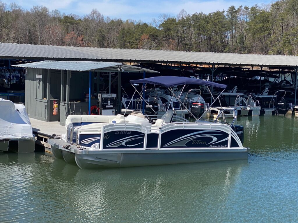 Jc tritoon pontoon boat for sale on lake chatuge in north ga