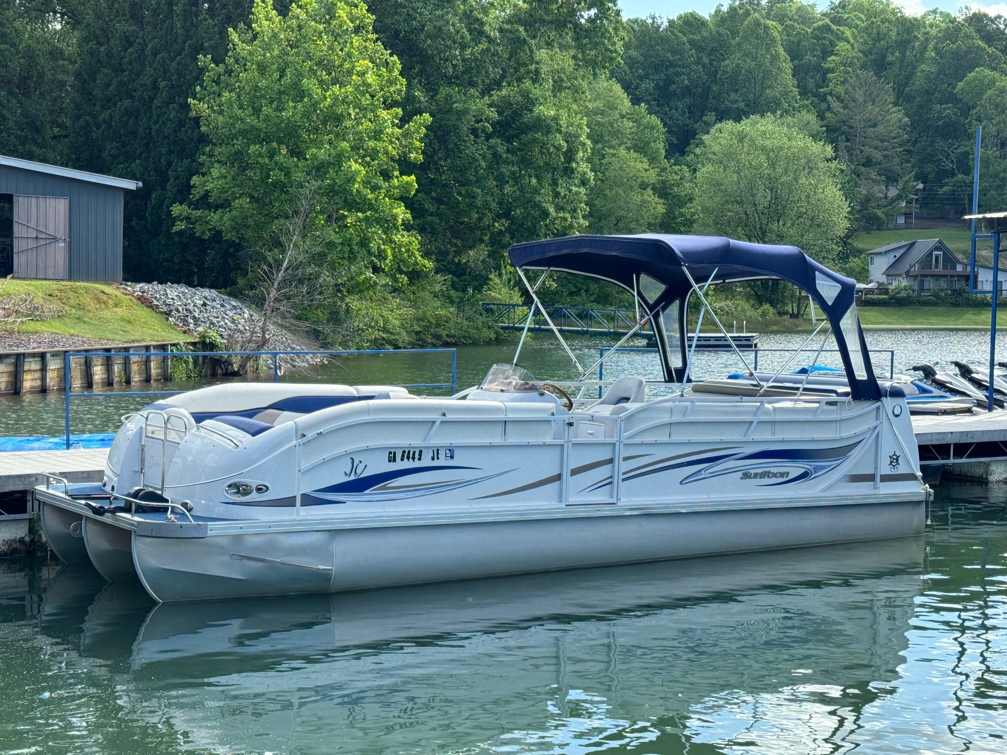 25' Classic JC TriToon Royal 150hp - Boundary Waters Marina